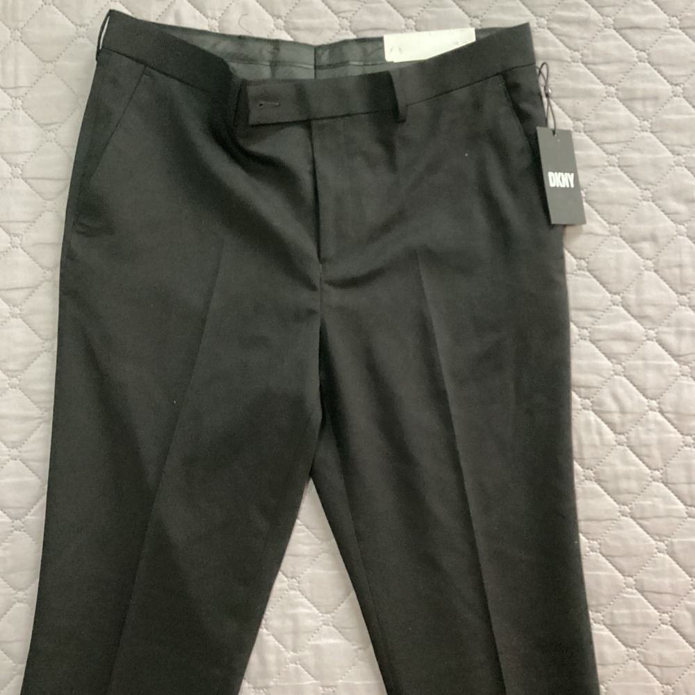 Nwt DKNY‎ Mens Black Dress Pants 32x32